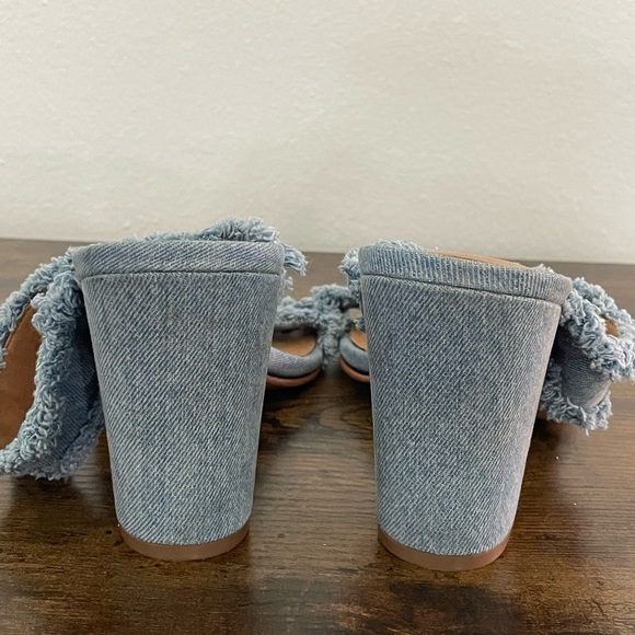 Lucky Brand Denim Frayed Mule Heels - Picture 11 of 12